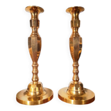 Pair of brass candlesticks
