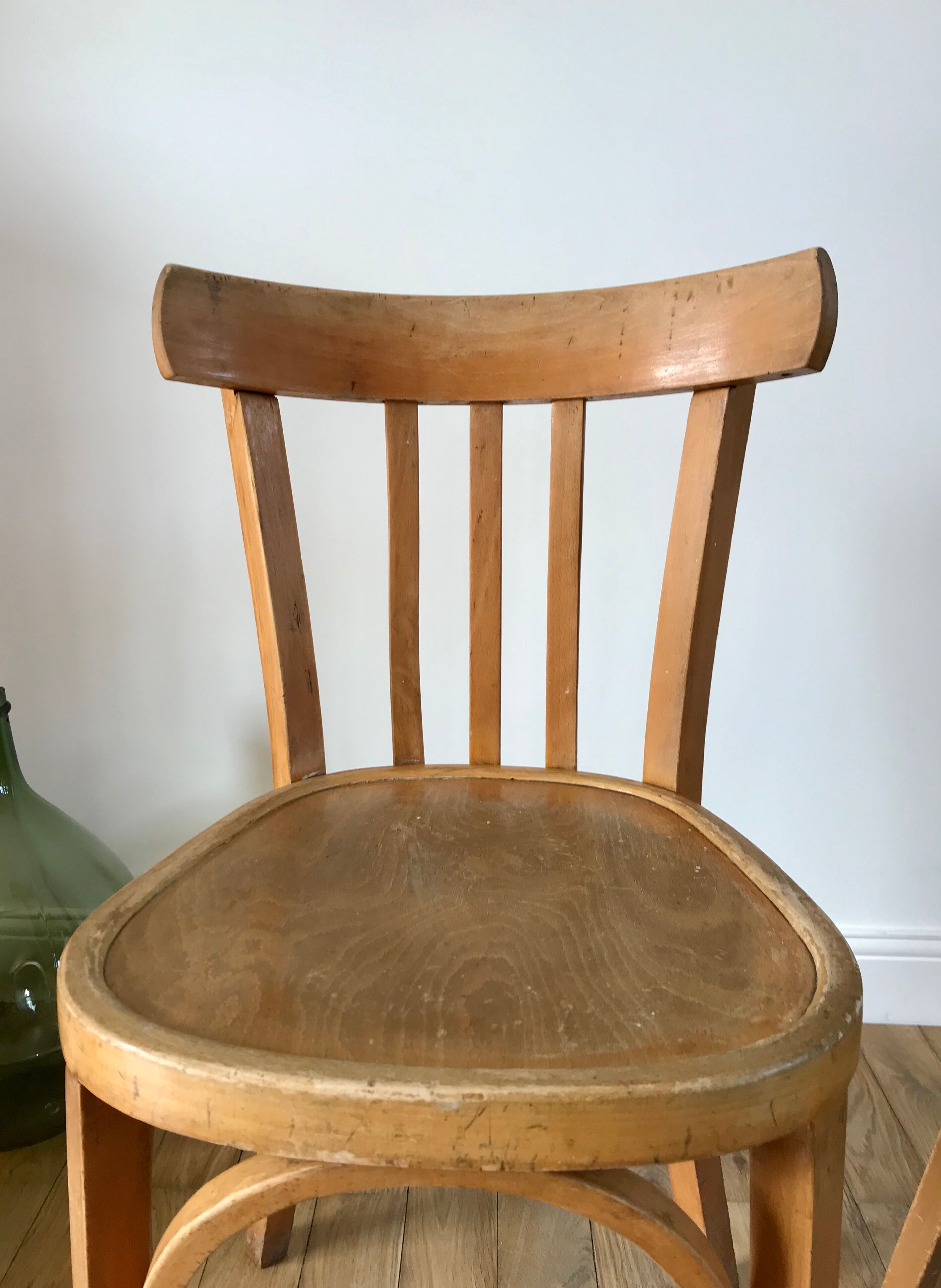 Duo of bistro chairs style Baumann vintage 40s-50s