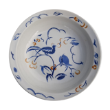 Plat rond oiseaux bleus Lunéville