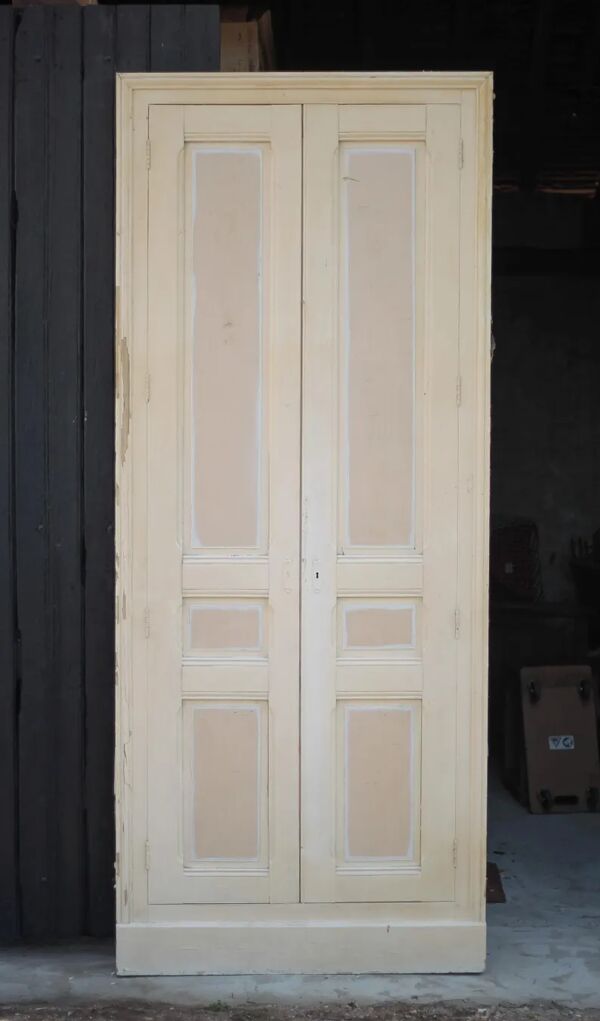 Double porte ancienne de placard, porte bois ancienne, grande porte vintage, porte d'intérieur