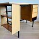 Bureau moderniste métal chêne et formica vintage années 60