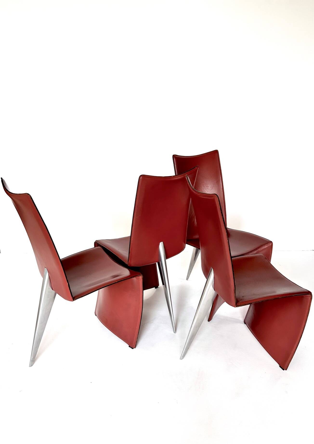 4 chaises "Ed Archer" , Philippe Starck, Driade, 1980's