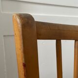 6 Baumann bistro chairs in wood and skaï