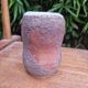 Brutalist vase in red stoneware