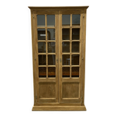 Oak library - glass cabinet