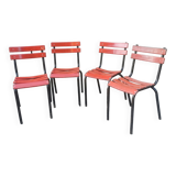 Set of 4 "tolix" terrace chairs