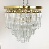 Flush mount chandelier by Glashutte Limburg, 1970s