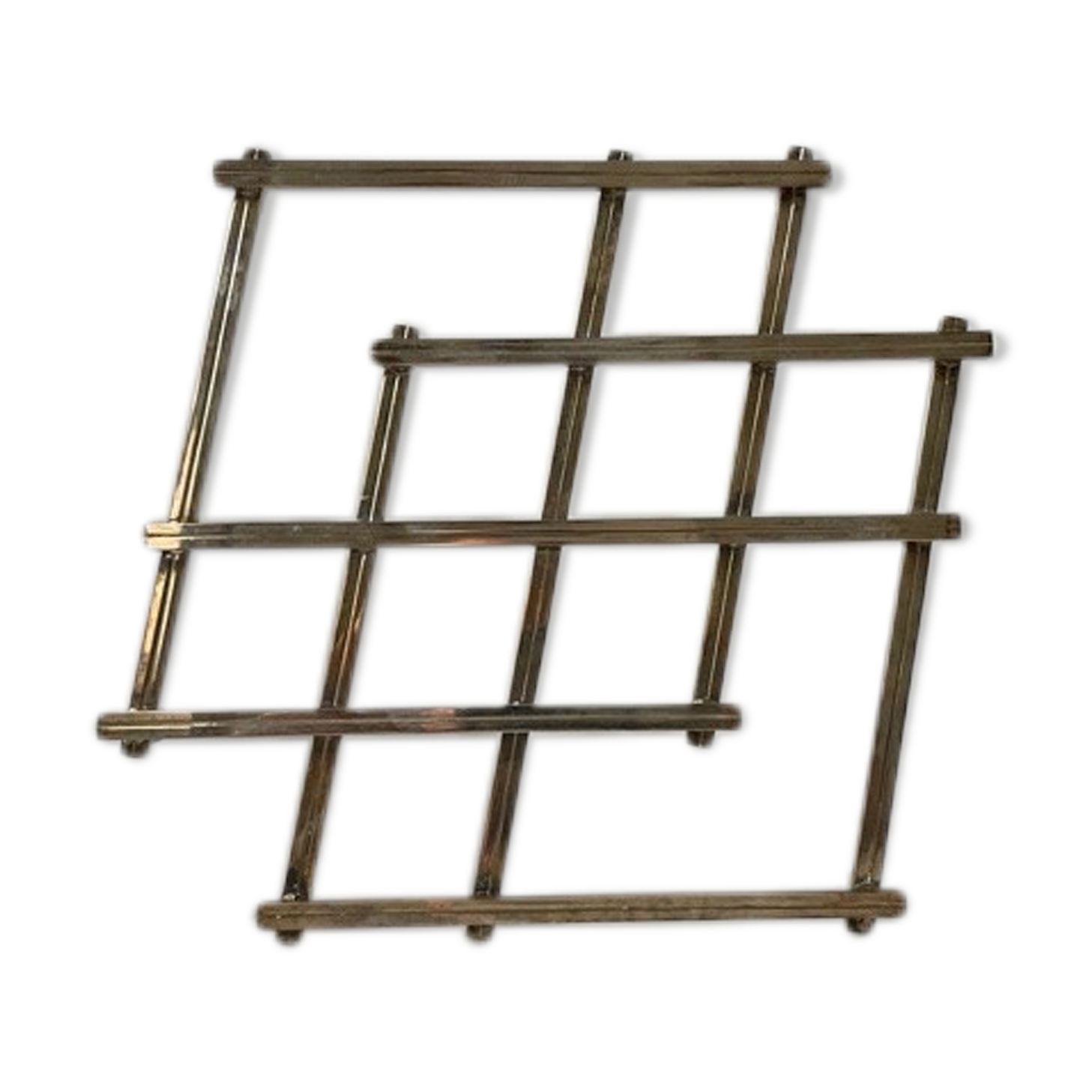 Silvered Metal Art Deco flat underside