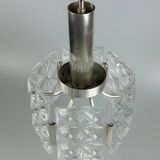 60s 70s ceiling lamp chandelier Hillebrand Leuchten Germany glass metal
