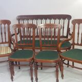 Curved wooden bench 1900