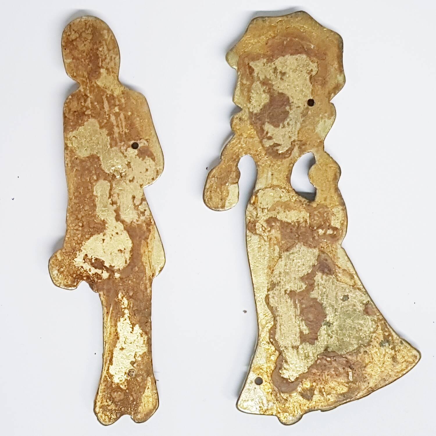 Suite de 2 plaques de porte de salle de bain