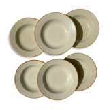 6 Hollow plates in beige sandstone Tulowice Poland 1970