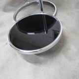 Coffee table with three smoked mirror tops, 1980