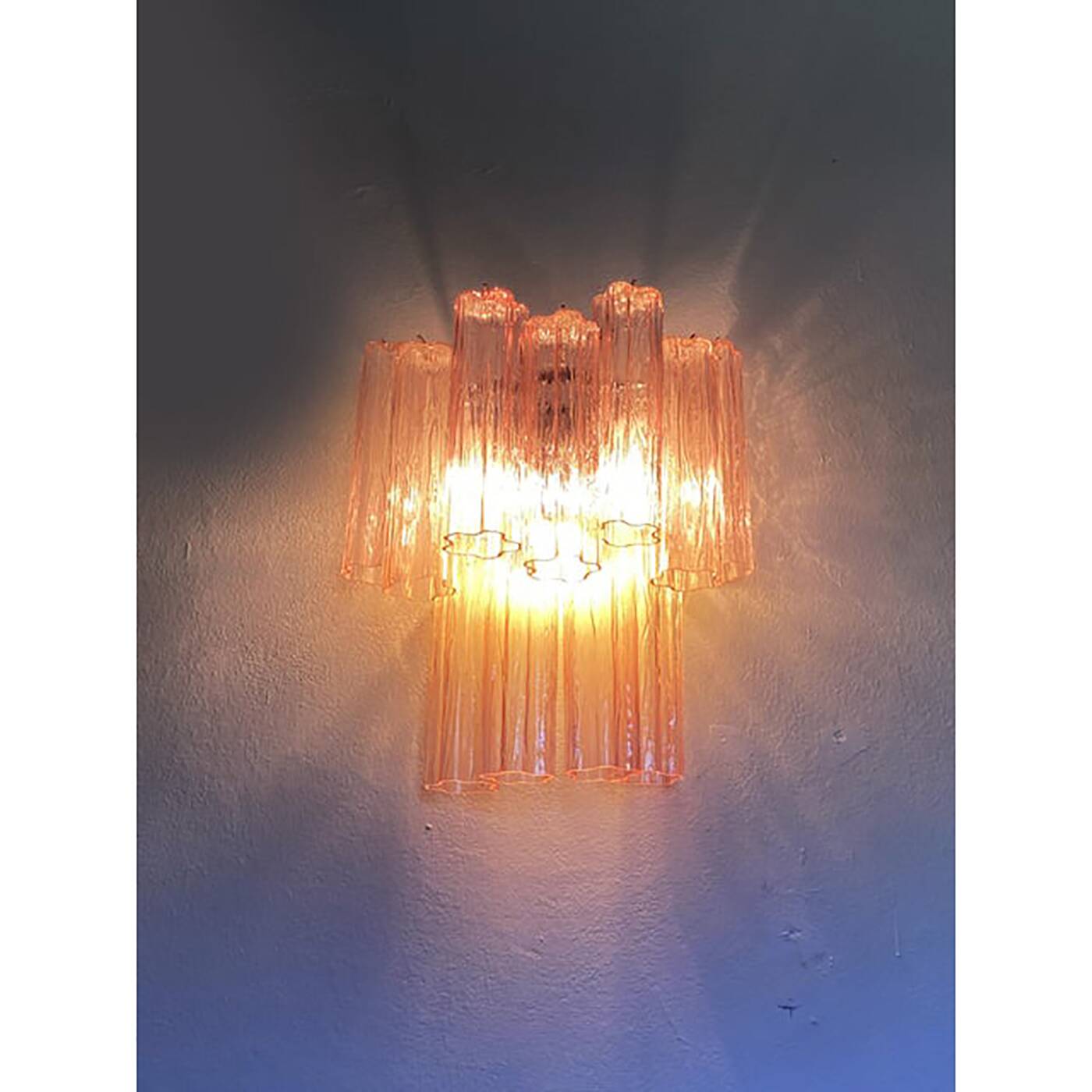 Contemporary Pink “Tronchi” Wall Sconce in Venini Style
