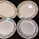 Set of 4 antique flat plates in half-porcelain from Badonviller