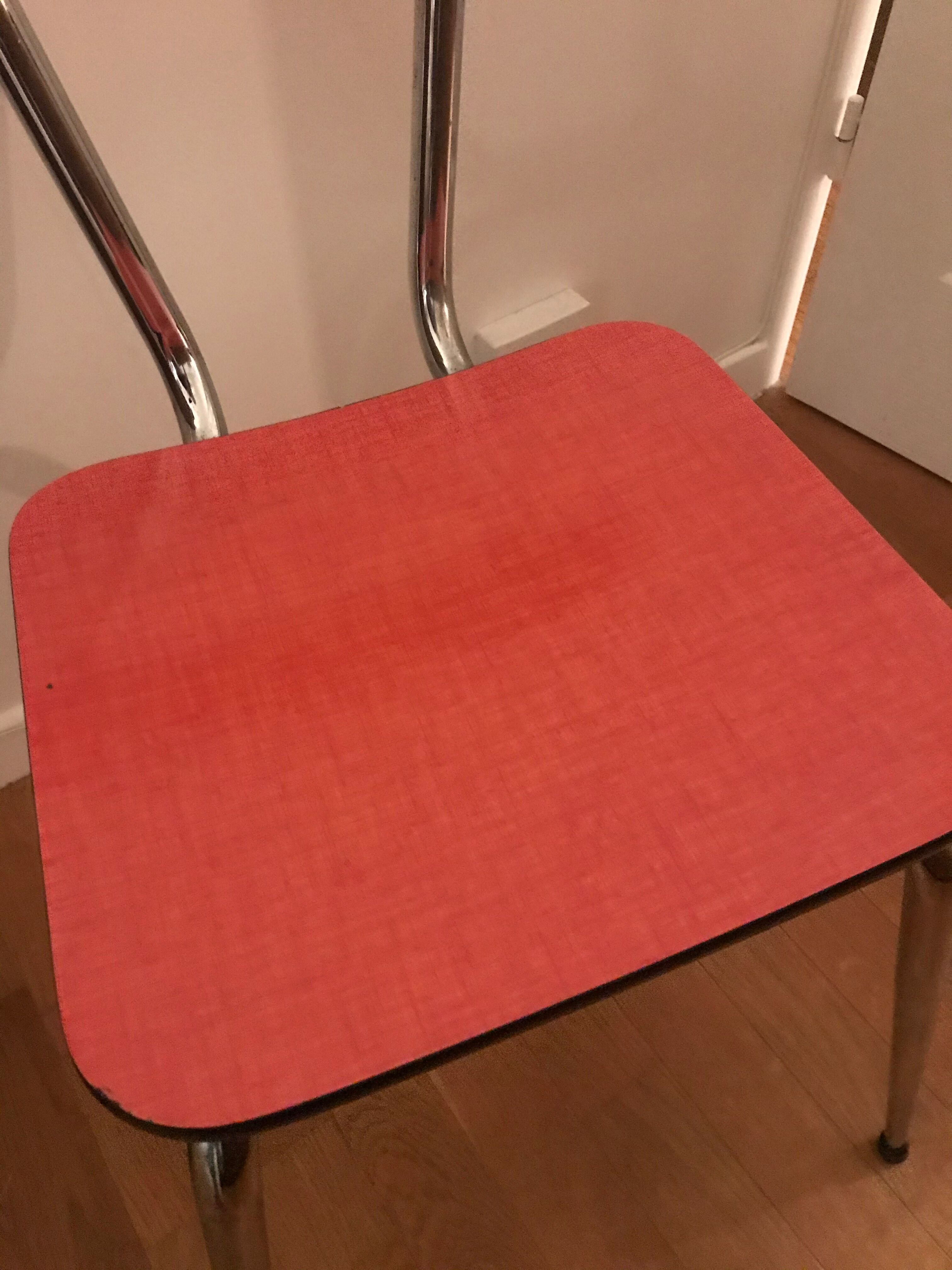 Red formica chair fun