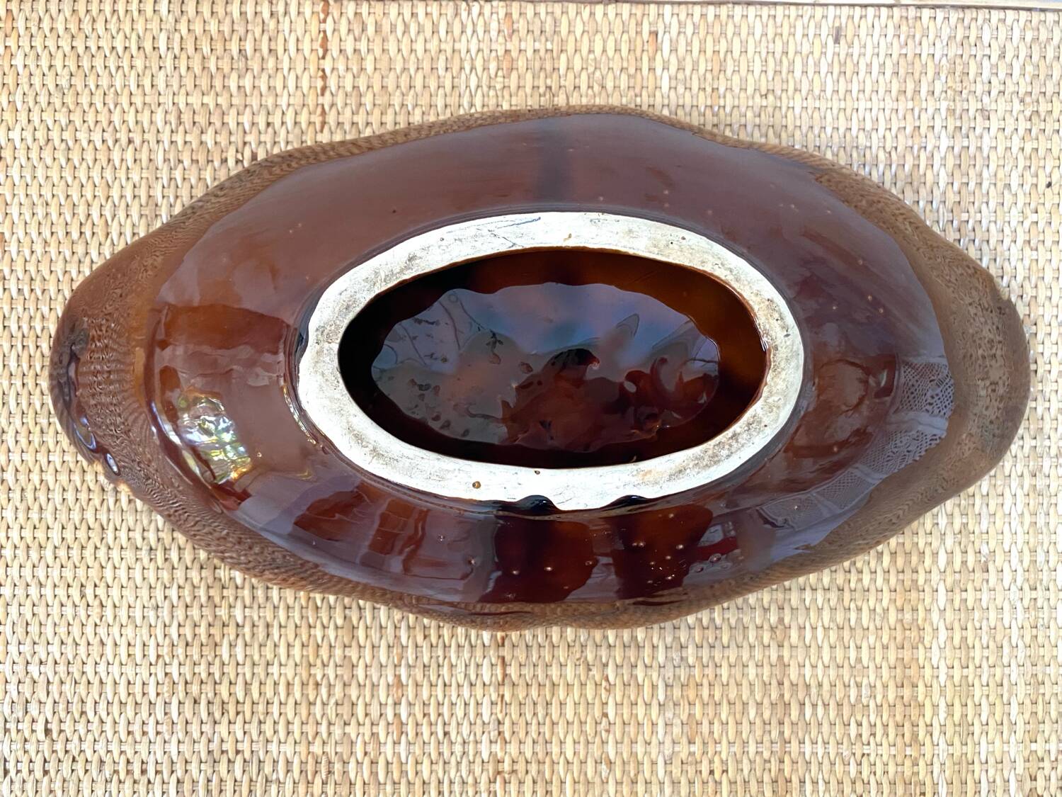 Large vintage dish - Fruit bowl in Vallauris style - 1970s