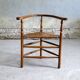 Oak & straw armchair, 1950