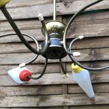 Vintage 6-arm pendant light from the 1960s