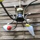 Vintage 6-arm pendant light from the 1960s