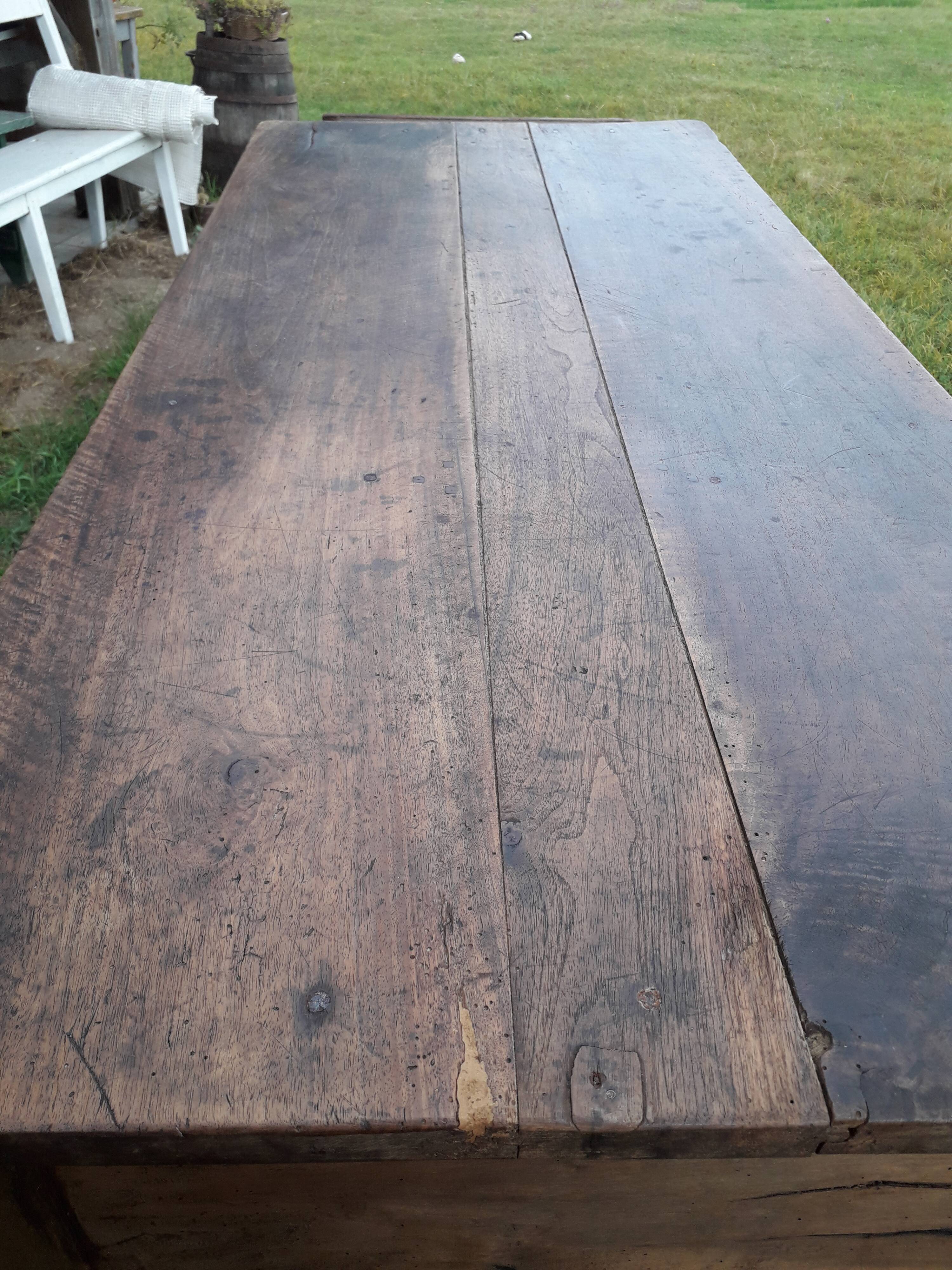 Walnut farmhouse table