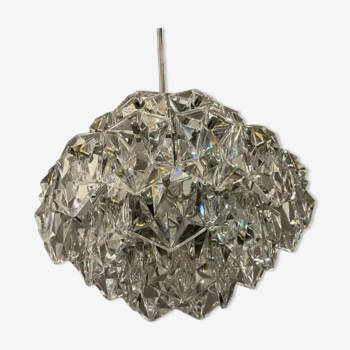 Cut crystal light pendant by kinkeldey, 1970s