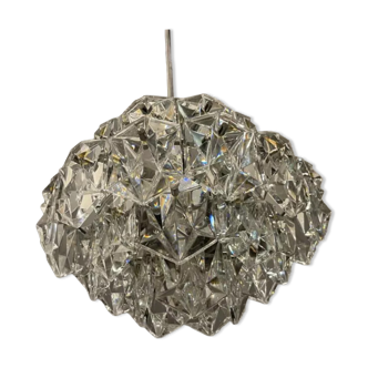 Cut crystal light pendant by kinkeldey, 1970s