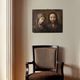 Antique French painting on panel, Christ and the Madonna from 18th century