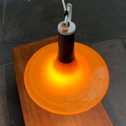 Mid-century glass tulip pendant by Peill & Putzler, 1960s.