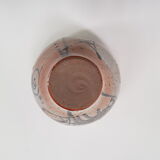 Zoomorphic decoration signed ceramic vase