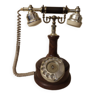 Retro wooden telephone