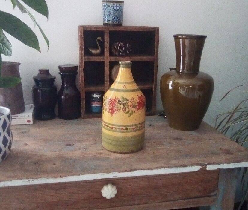 Vintage Provençal jug in glazed ceramic