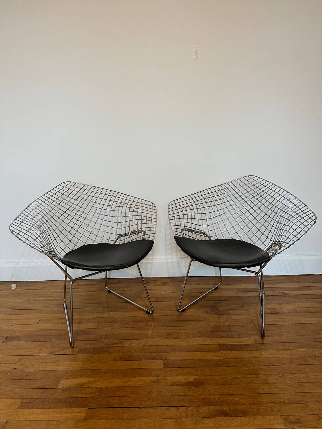 Paire de fauteuils Diamond par Harry Bertoia pour Knoll vintage