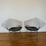 Pair of Diamond armchairs by Harry Bertoia for Knoll vintage