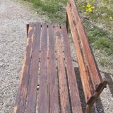 Bench of the 50s in iron and wood