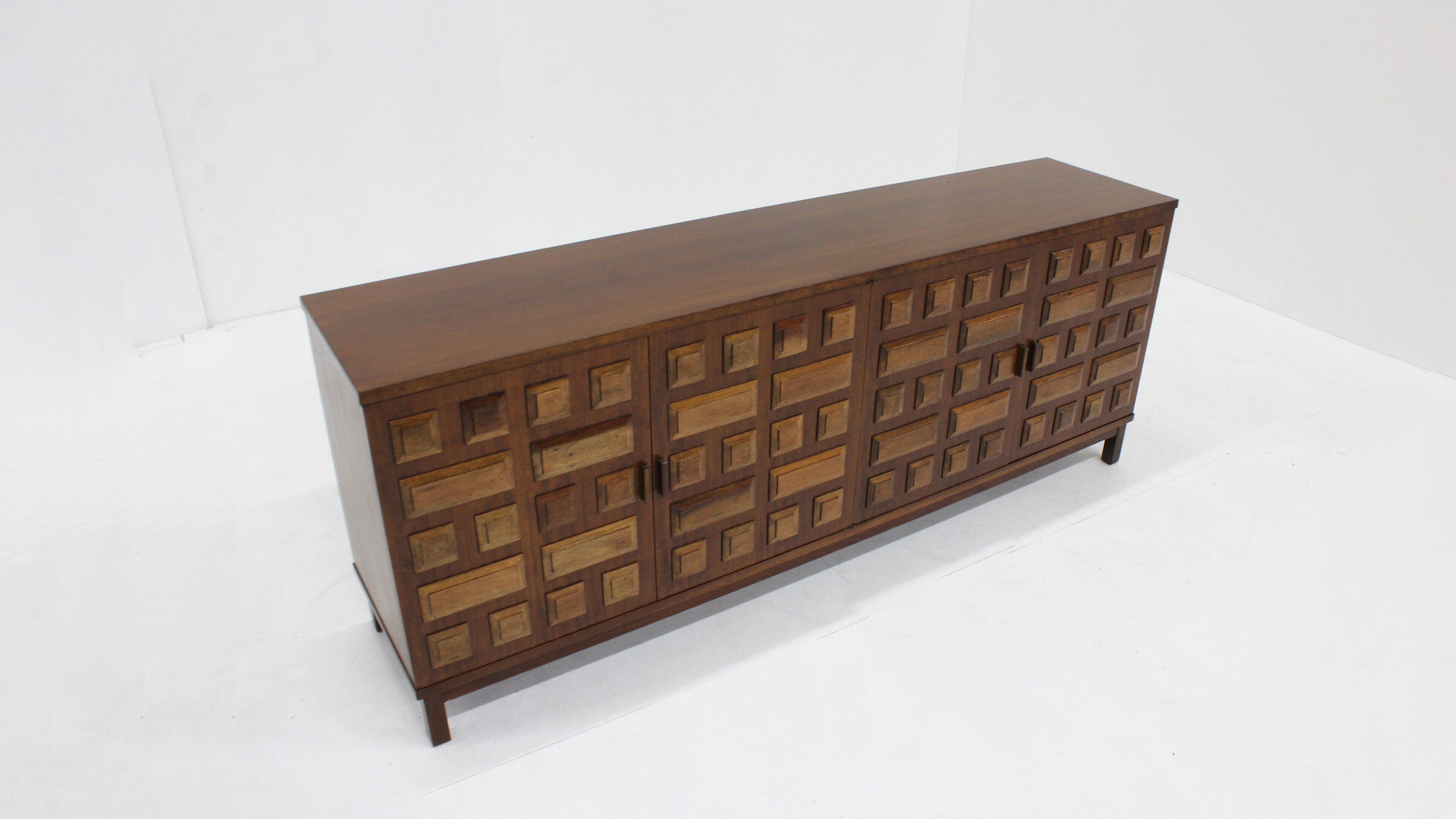 Vintage Spanish brutalist sideboard credenza