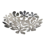 Fruit bowl/basket in chromed stainless steel, signed Monika Mulder