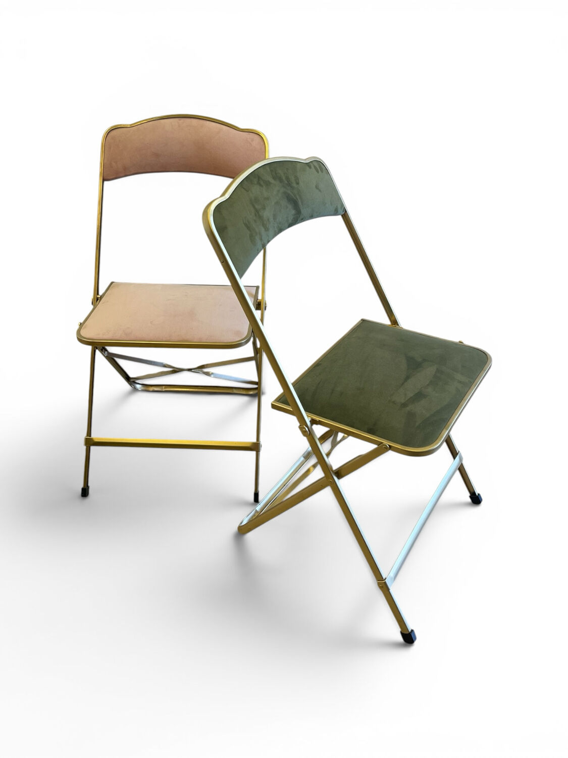 Vintage folding chairs Opéra Chaisor velvet