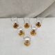 Set of six stemmed glasses stamped France dimensions: height -12cm- diameter 6cm-