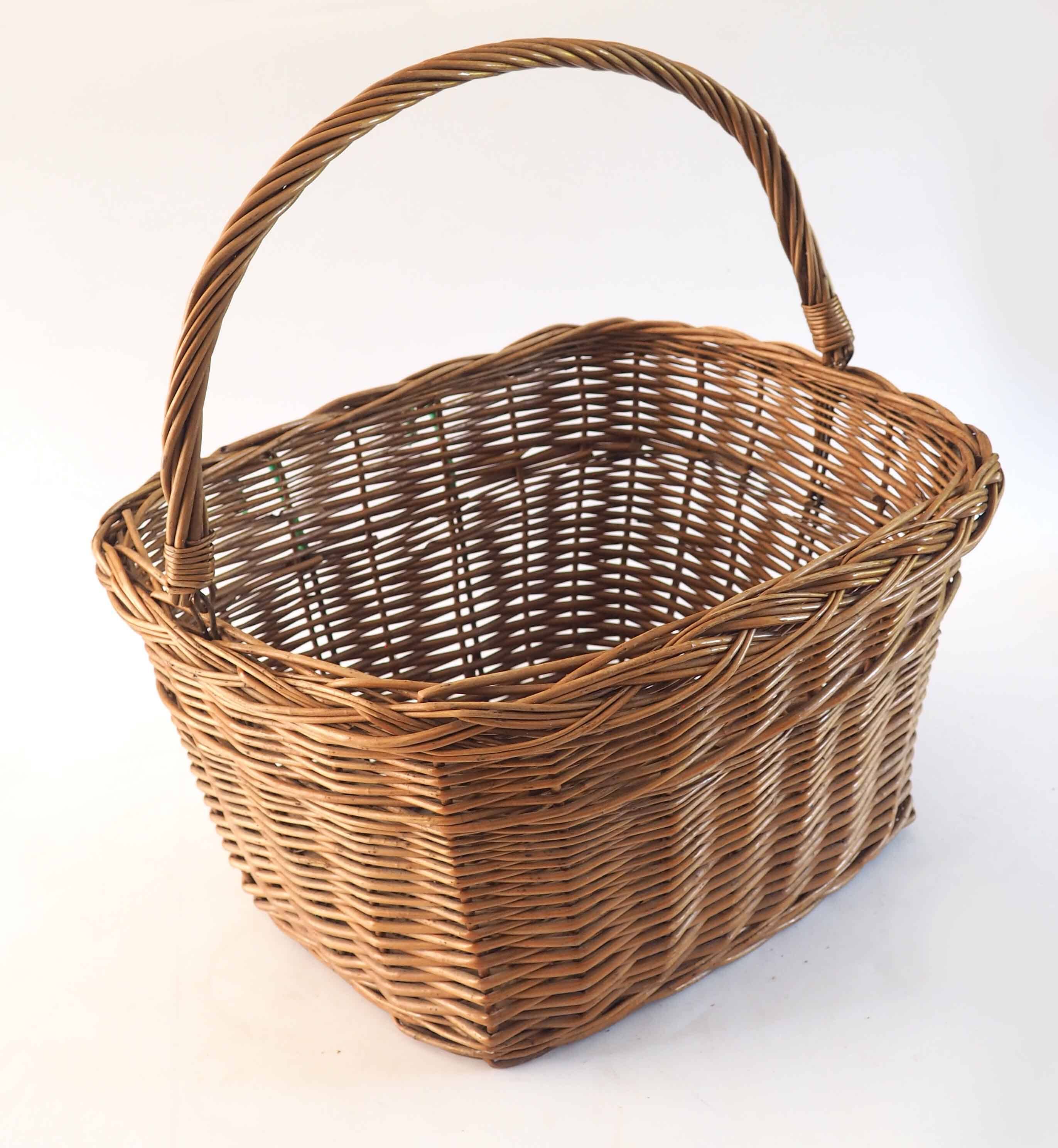 Large rattan bicycle basket