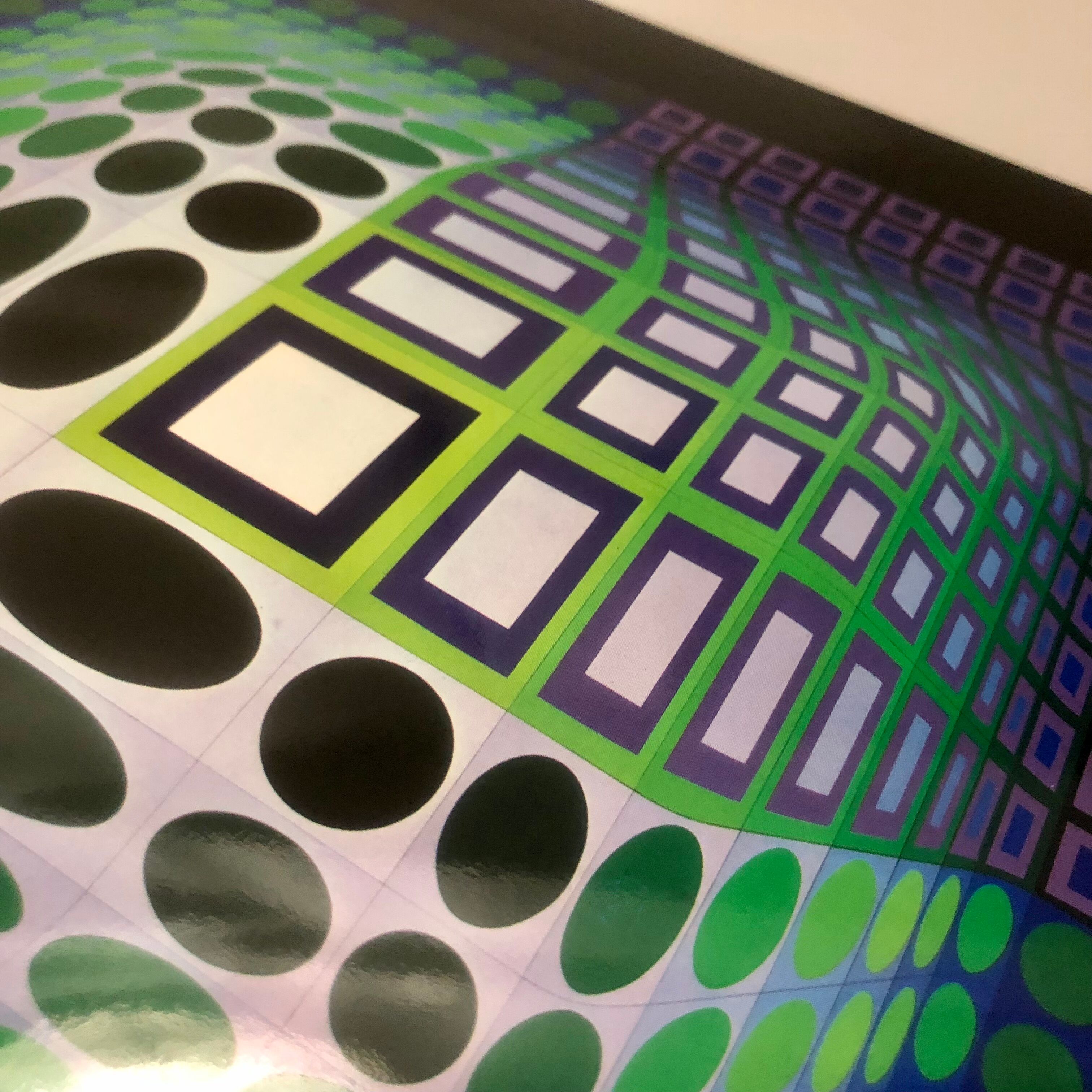 Complete portfolio (8 plates) from 1975 - Universal structures of the checkerboard - Victor Vasarely