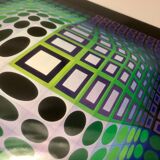 Complete portfolio (8 plates) from 1975 - Universal structures of the checkerboard - Victor Vasarely