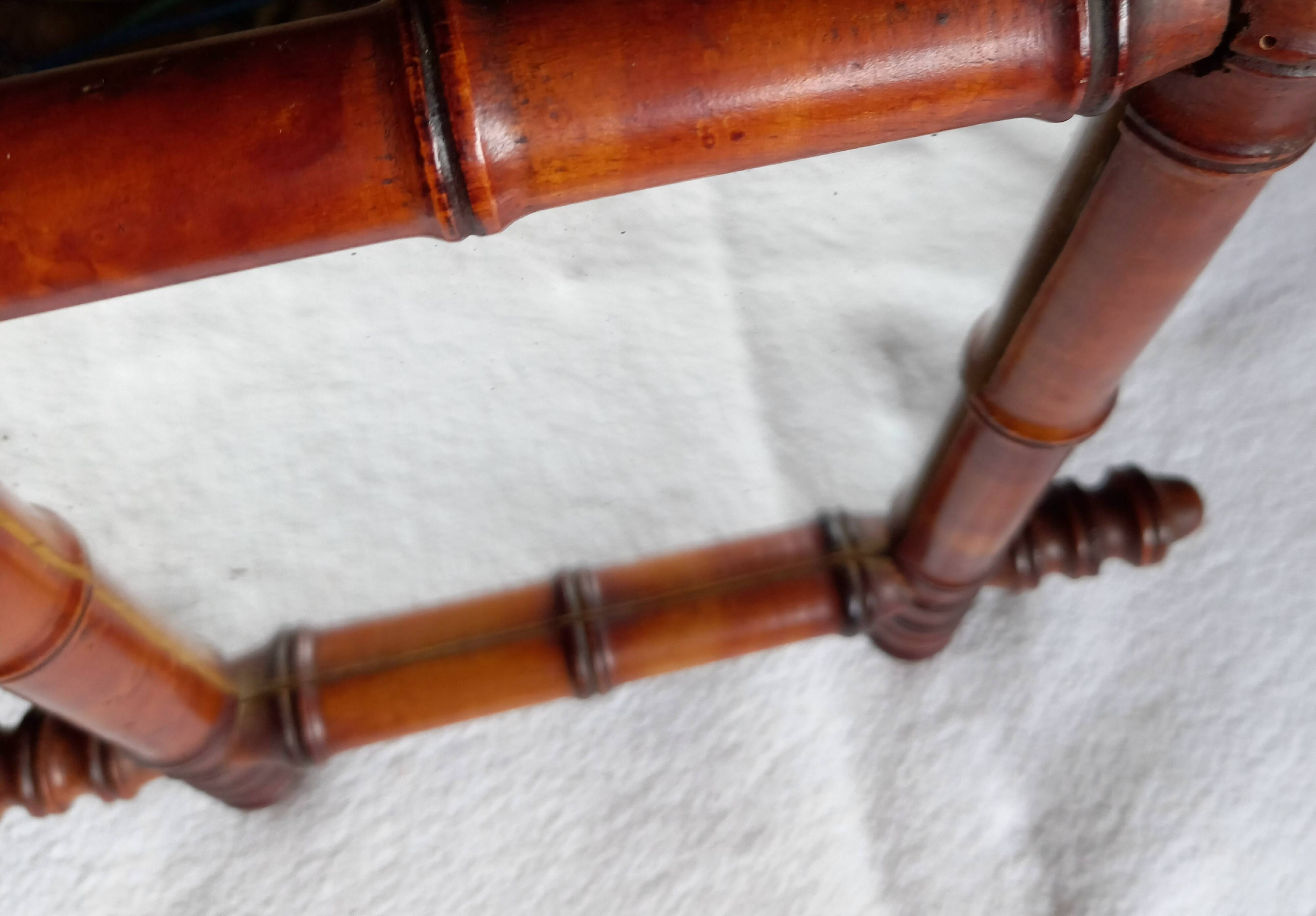 Bamboo framed mirror, 19th century.