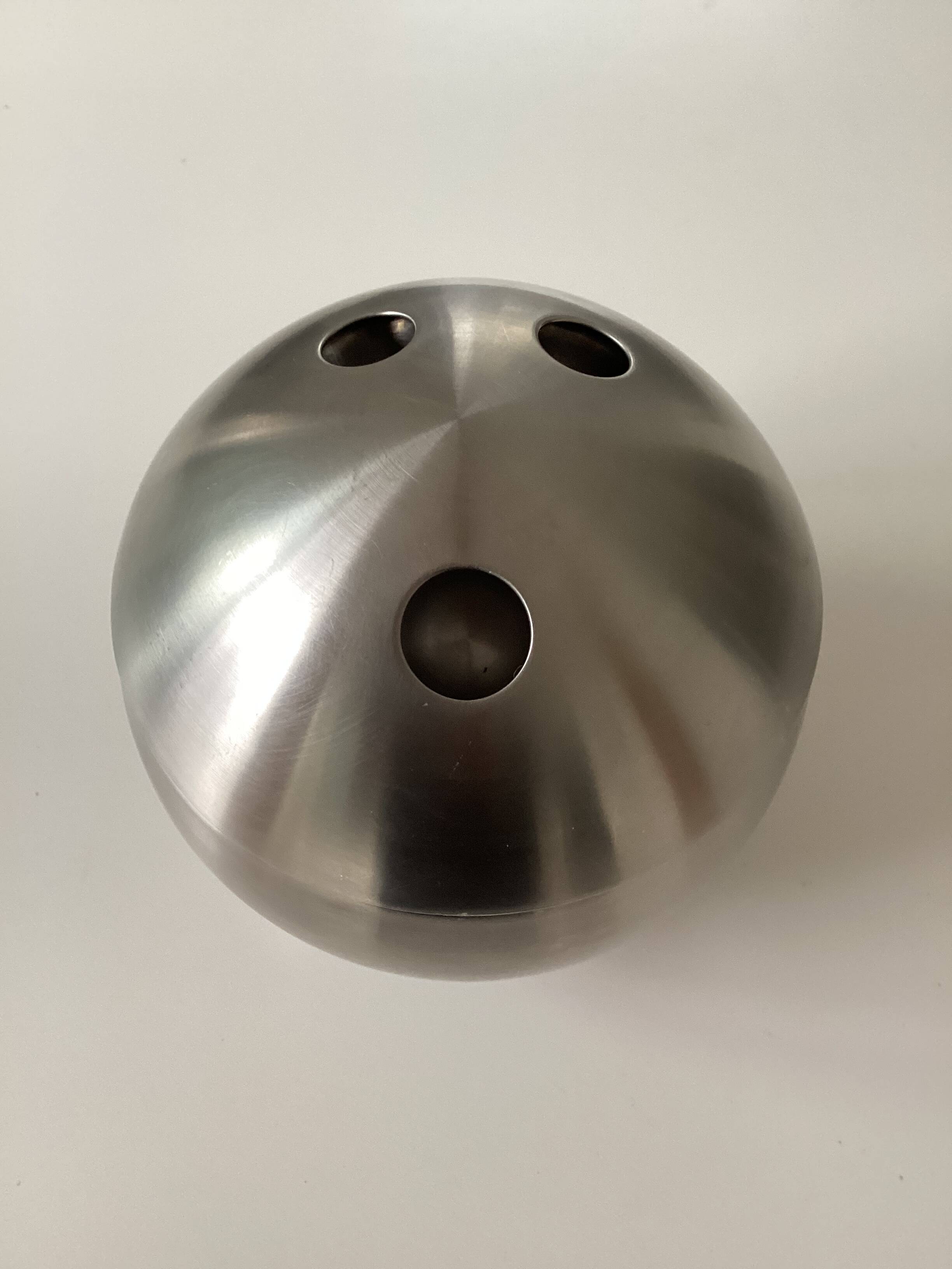 70's stainless steel bowling ball ice bucket