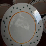 Lot de 6 asiettes Gien modéle Constellation création millefleurs