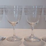 4 verres en cristal soufflé