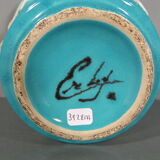 Old vintage ceramic vase 1960s décor signs of the zodiac astrology