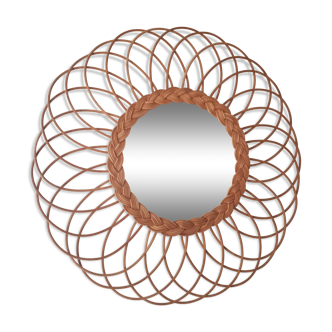 Vintage wicker mirror 1950/1960