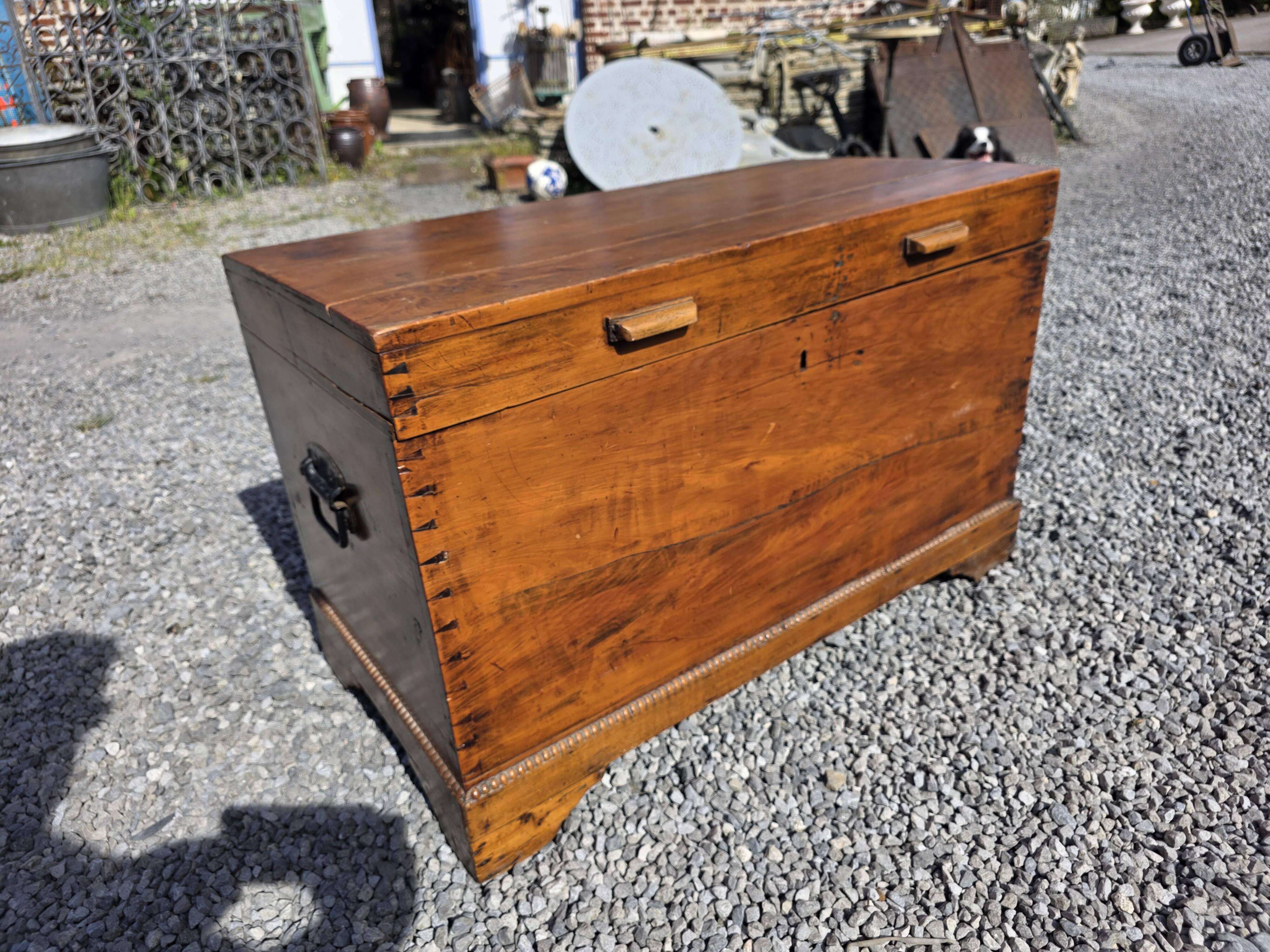 Antique solid teak chest