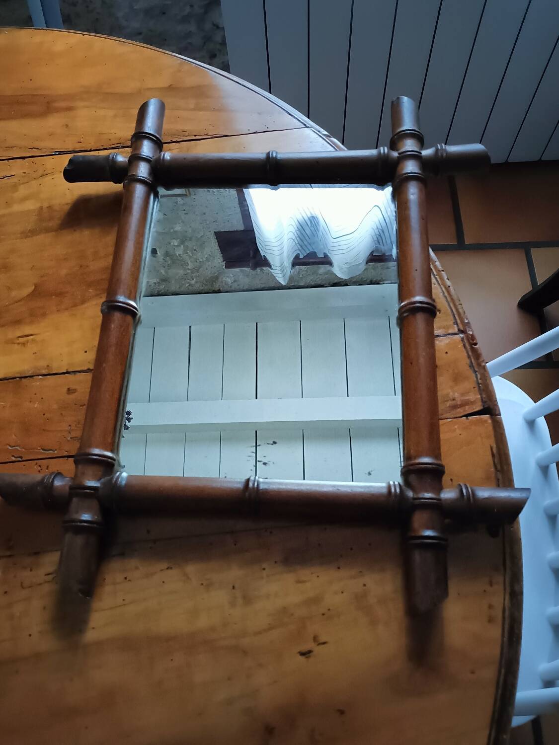 Vintage bamboo style mirror